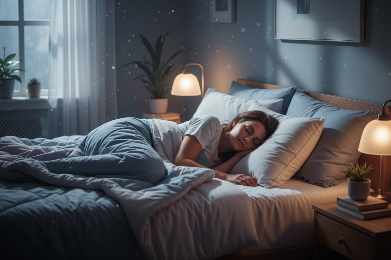 Escena de sueño tranquilo y reparador